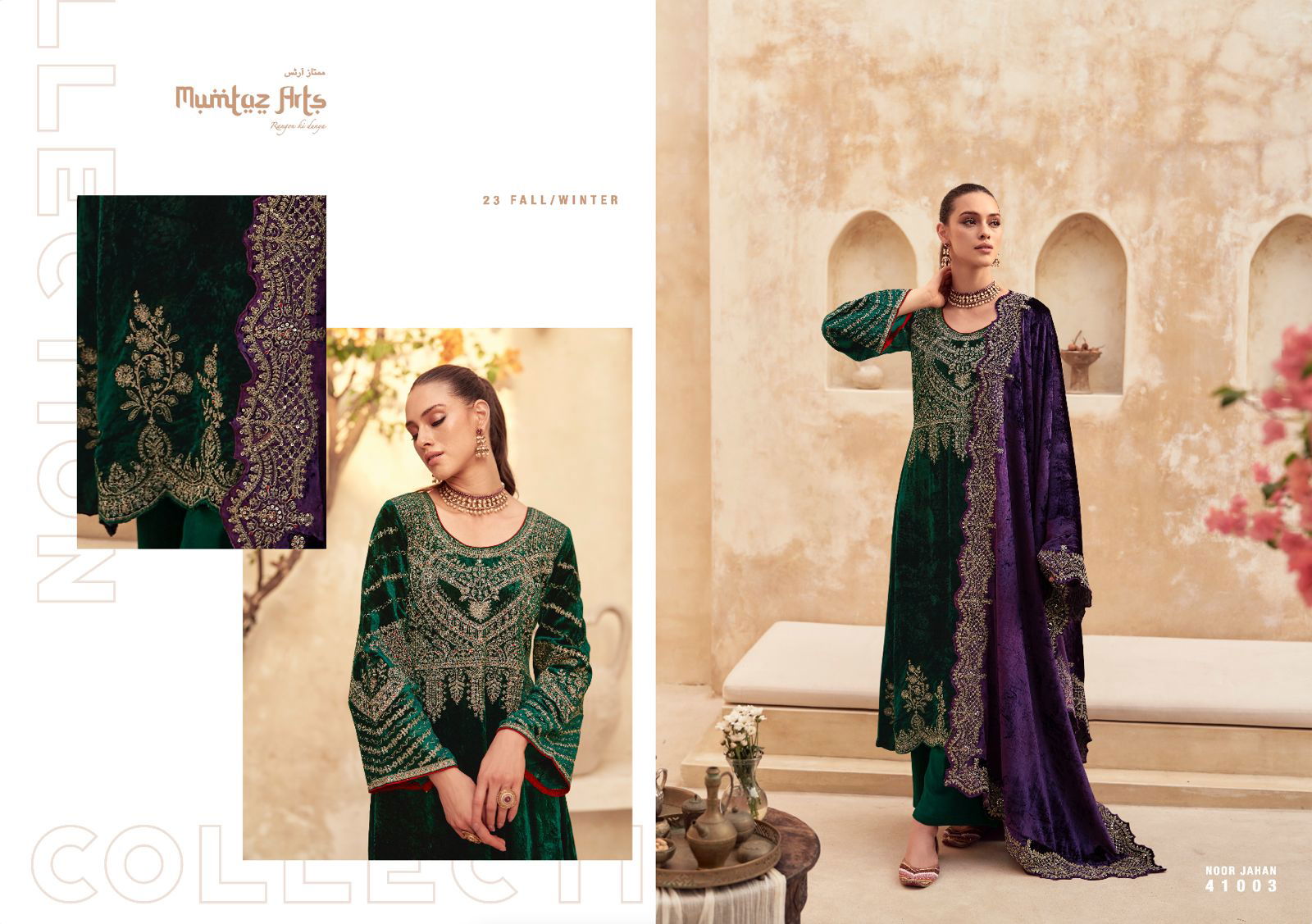 Noorjahan By Mumtaz Art Heavy Velvet Embroidery Salwar Kameez